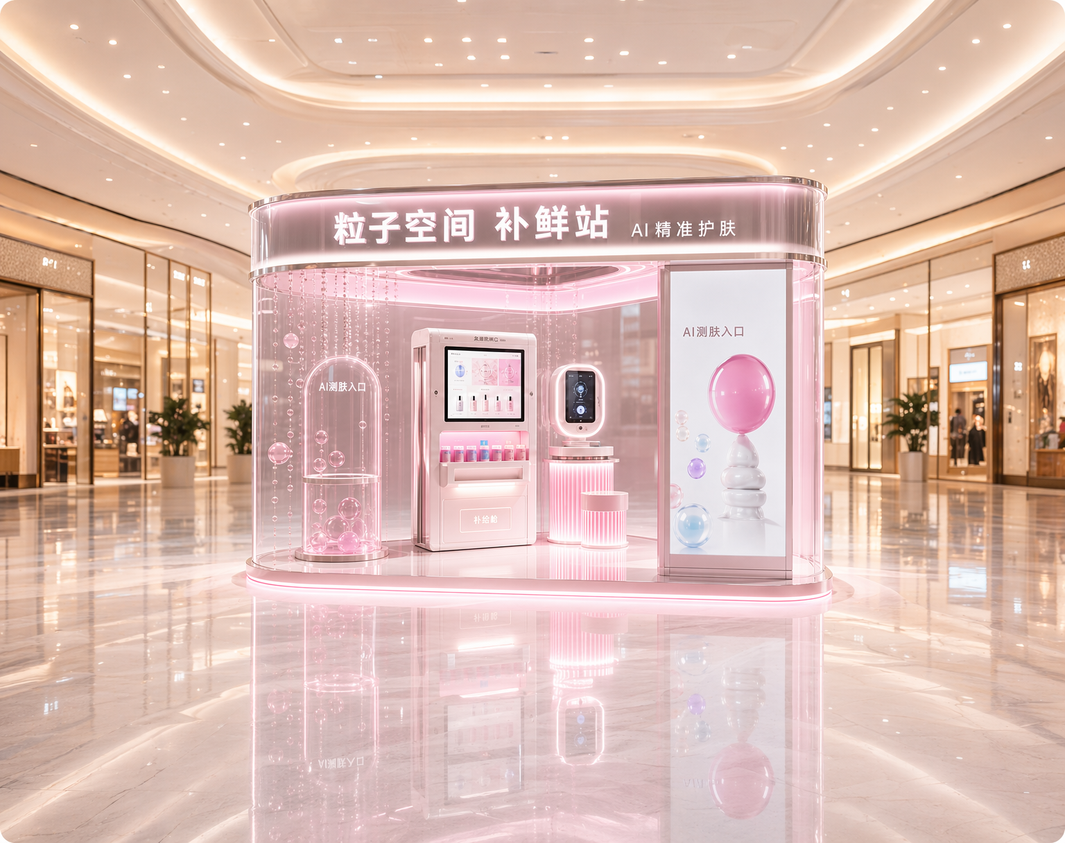 Beauty retail AI skincare station — existing project image