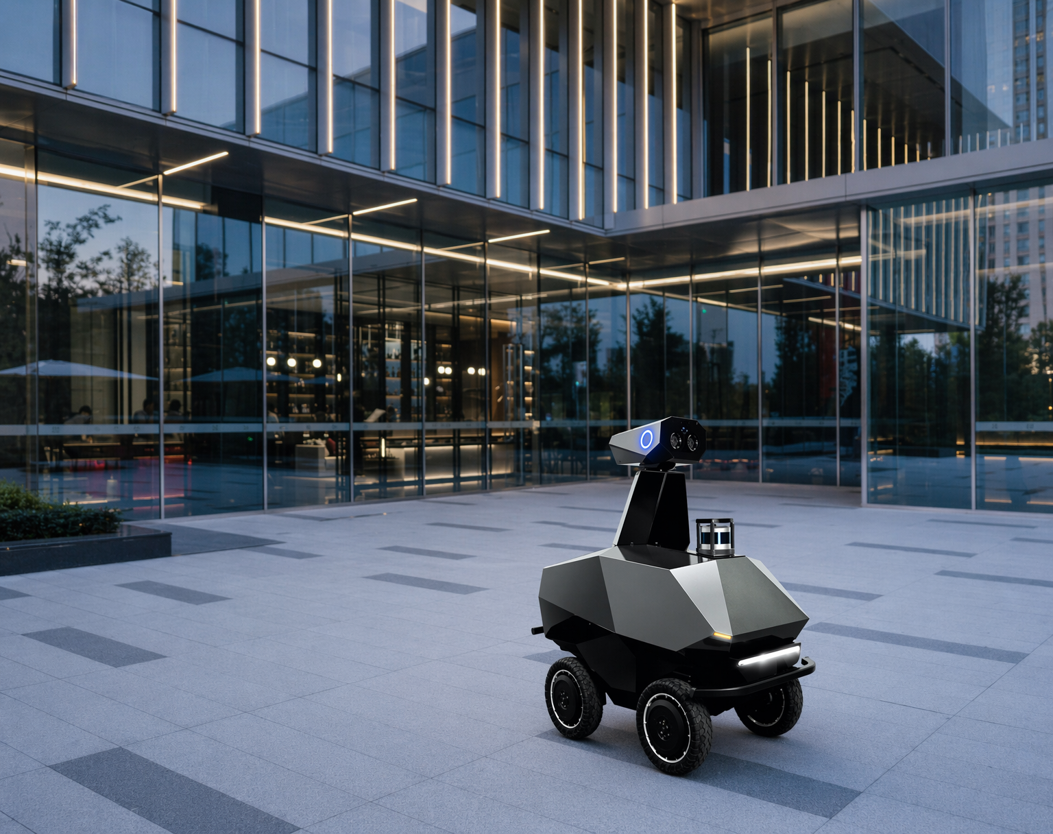 Intelligent patrol robot at a commercial plaza — existing project image